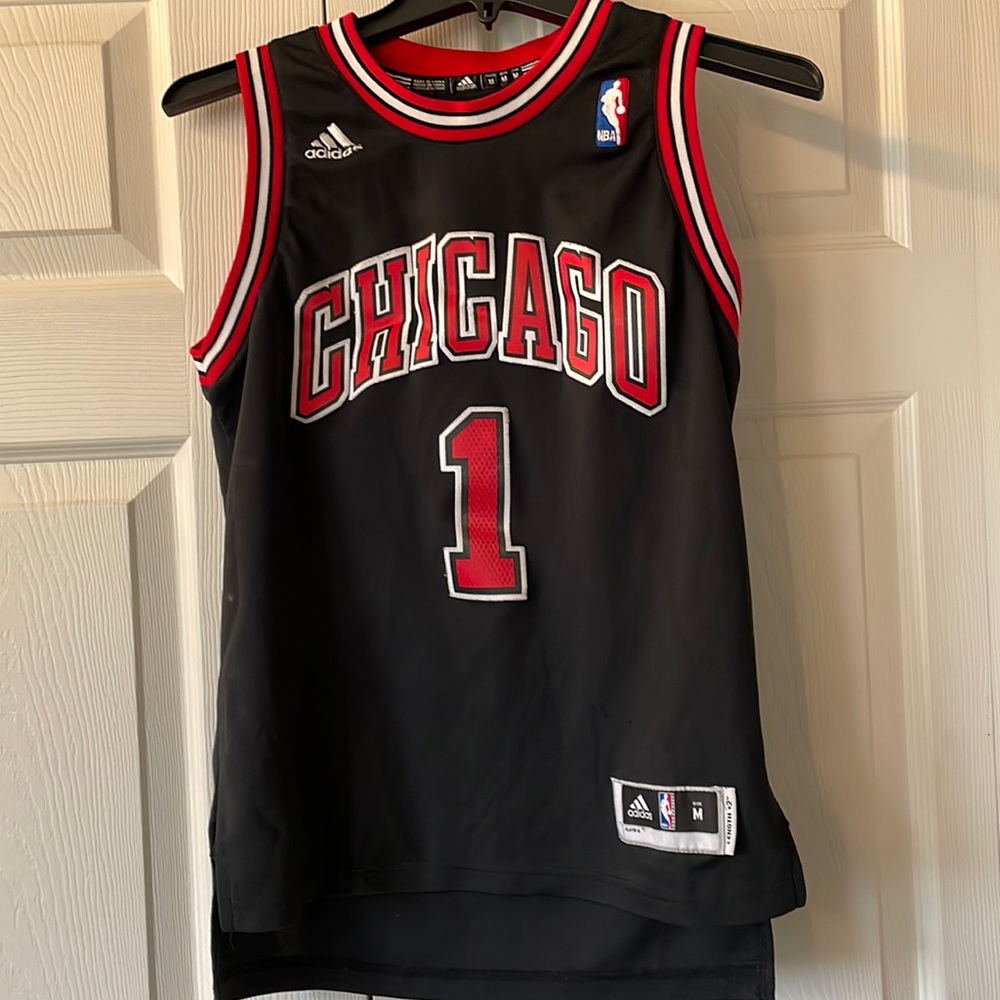 Kids 2008 Derrick Rose black away jersey